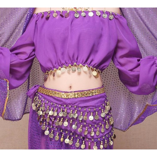 Red royal blue yellow turquoise Stage Performance Oriental Belly Dancing Clothes Bellydance Costume Stage & Dance Wear for Women